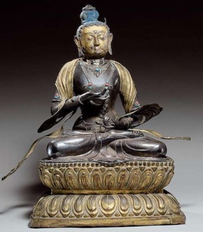 18th century, Tibet, Vajrasattva, silver, private collection, photo by Sotheby's.