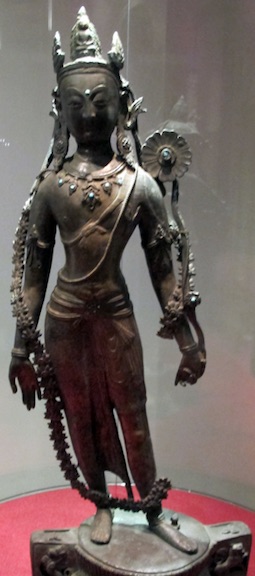 11th-12th c., Western Tibet, Avalokiteshvara, brass, lab. K or WT, Museo nazionale d'arte orientale in Rome, wikimedia