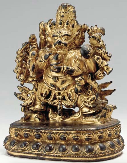18th c., Tibet, Vajrabhairava, gilt bronze, 13,4 cm, 23sep04, sale 1409 lot 129, Christie's