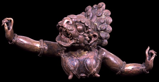 17th c., Tibet, Simahmukha, bronze, Shri Devi retinue, Rubin MoA, 65252 HAR